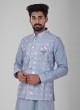 Art Silk Nehru Jacket Set For Wedding